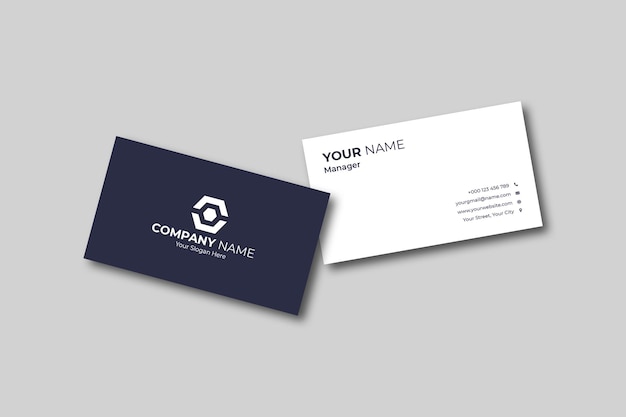 Clean minimal business card mockup