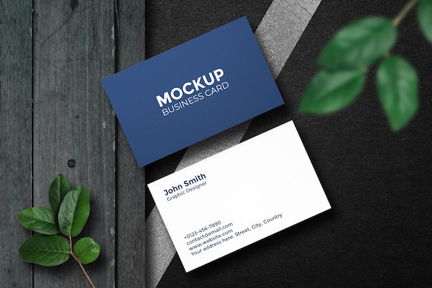 Clean minimal business card mockup