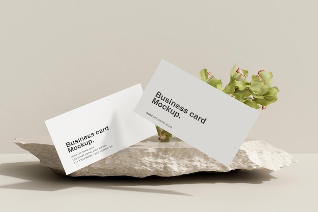 Clean minimal business card mockup