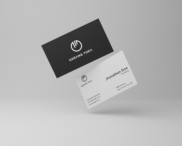 Clean minimal business card mockup 