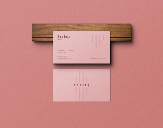 Clean minimal business card mockup