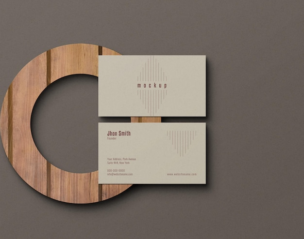 Clean minimal business card mockup