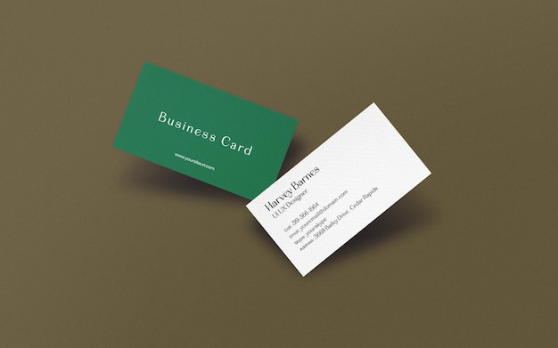 Clean minimal business card mockup