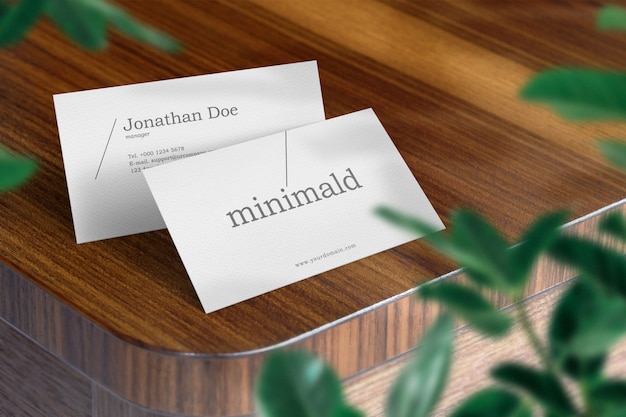 Clean minimal business card mockup