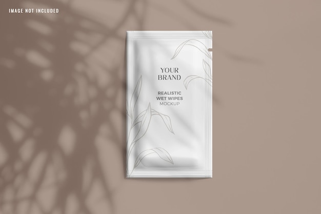 Clean minimal editable wet wipes package psd mockup