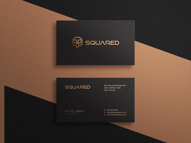 Clean modern business card mockup