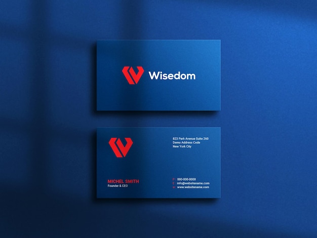 clean and modern business card mockup