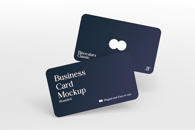 Clean Modern Rounded Business Card Mockup