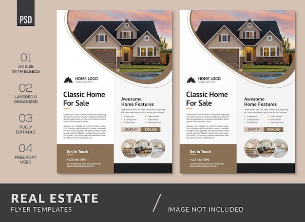 Clean Real Estate Design Flyer Templates