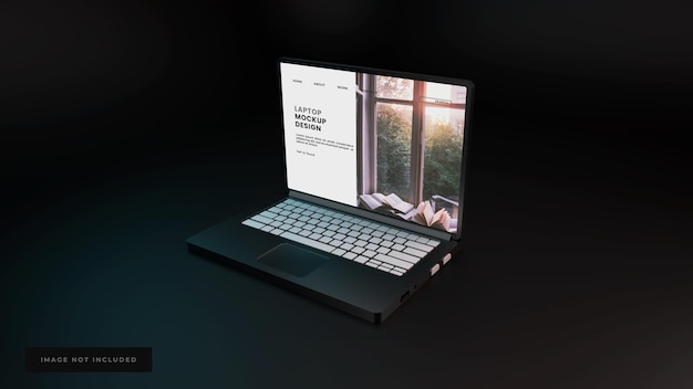 Clean Realistic Matt Laptop Mockup