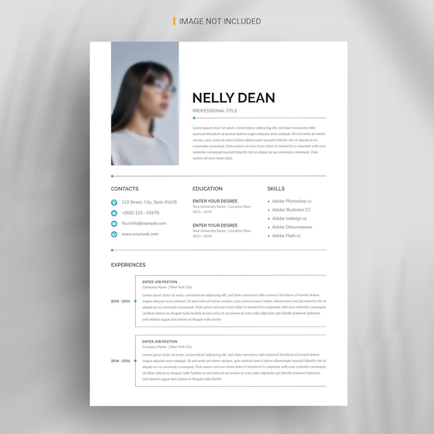 clean resume cv template