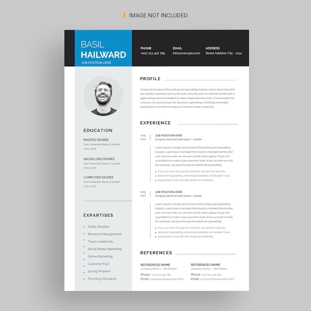 Clean resume template