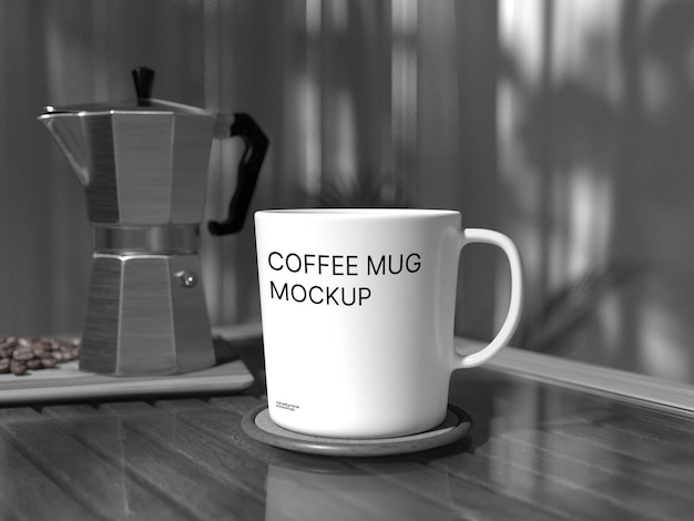 PSD clean and simple modern mug mockup