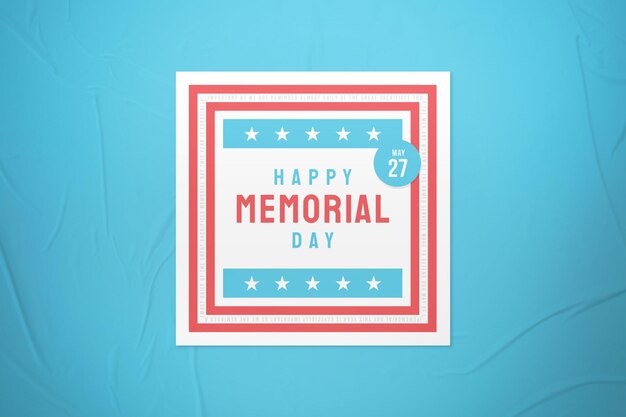 PSD clean simple pastel memorial day instagram post