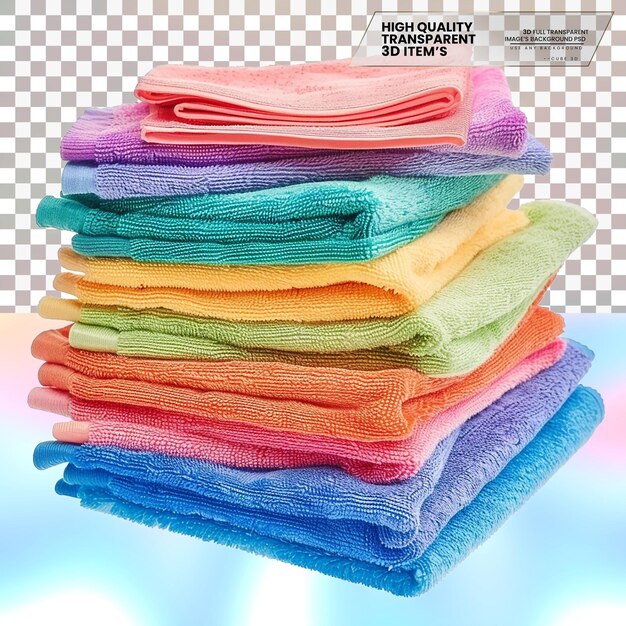 PSD cleaning cloths cloths used for cleaning various surfaces on transparent background