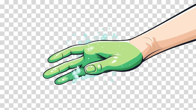 Cleaning Gloves in hand isolated on transparent background vector illustration