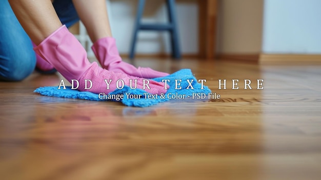 PSD cleaning hardwood floors