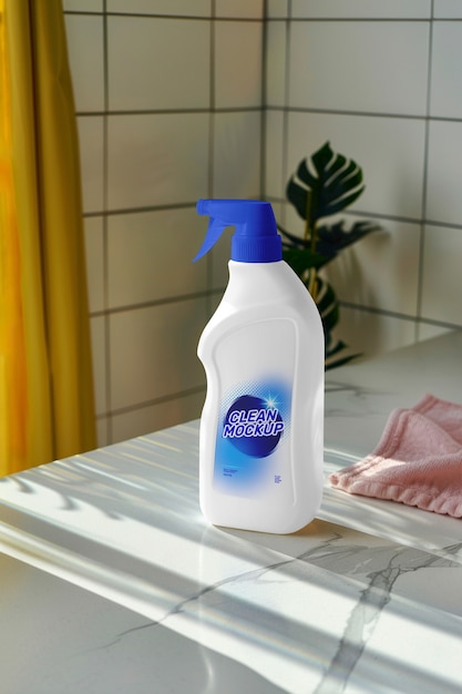 Cleaning product mock-up