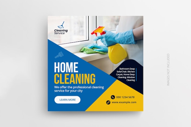 Cleaning Service Social Media Post Template