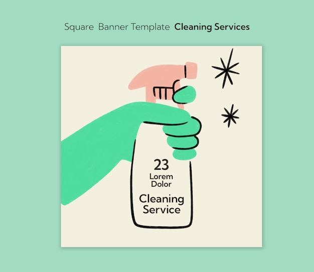 PSD cleaning services template design