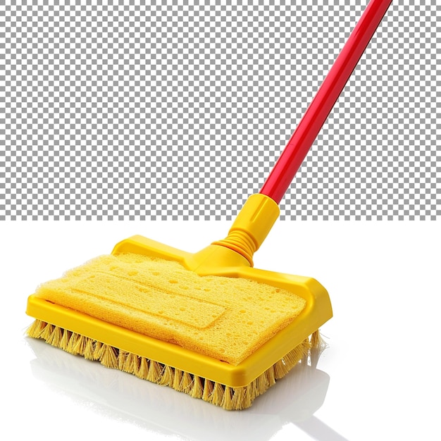 A cleaning tool with a sponge or cloth head on a transparent background