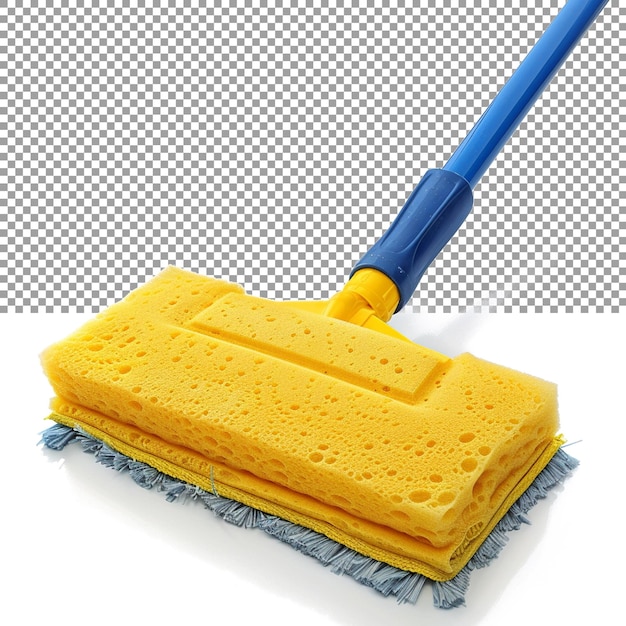 A cleaning tool with a sponge or cloth head on a transparent background