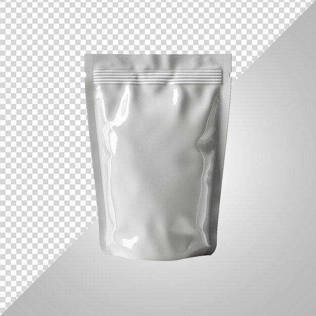 PSD a clear bag of white powder is shown on a transparent background