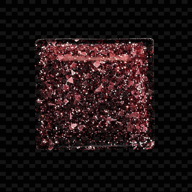 a clear box of glitter is made by pink glitter