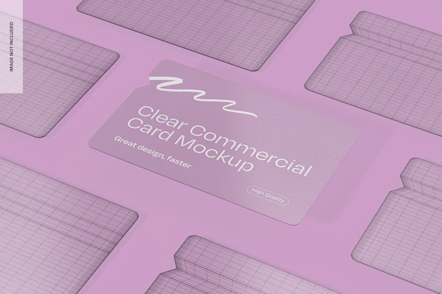 Clear Commercial Cards Mockup Mosaic