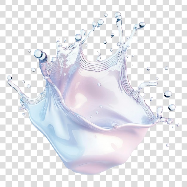 PSD clear gel splash splashing beverage droplets