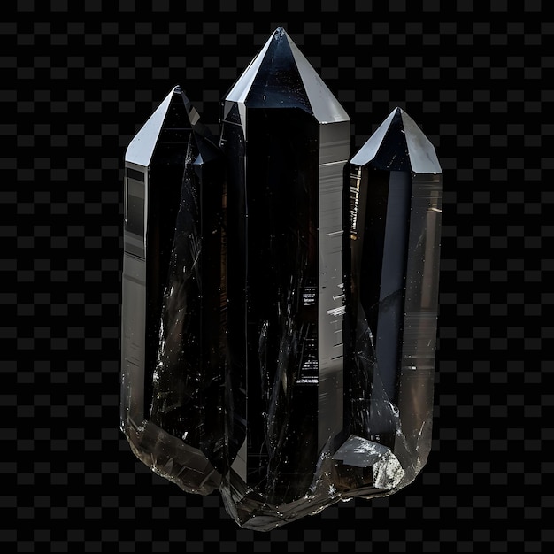 PSD a clear glass object with a black background with a picture of a diamond