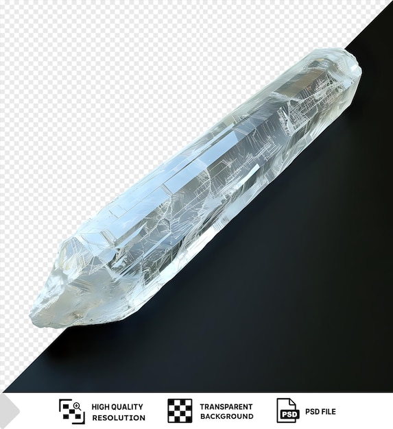 PSD a clear quartz crystal with an isolated background