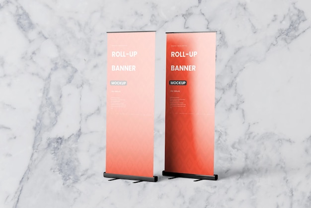 PSD clear rollup banner mockup