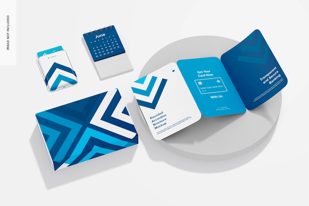 Client Bank Welcome Kit Mockup High Angle View