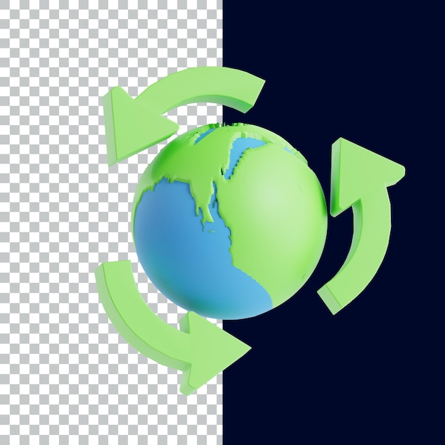 climate change 3D Icon render asset design 3D Icon illustration