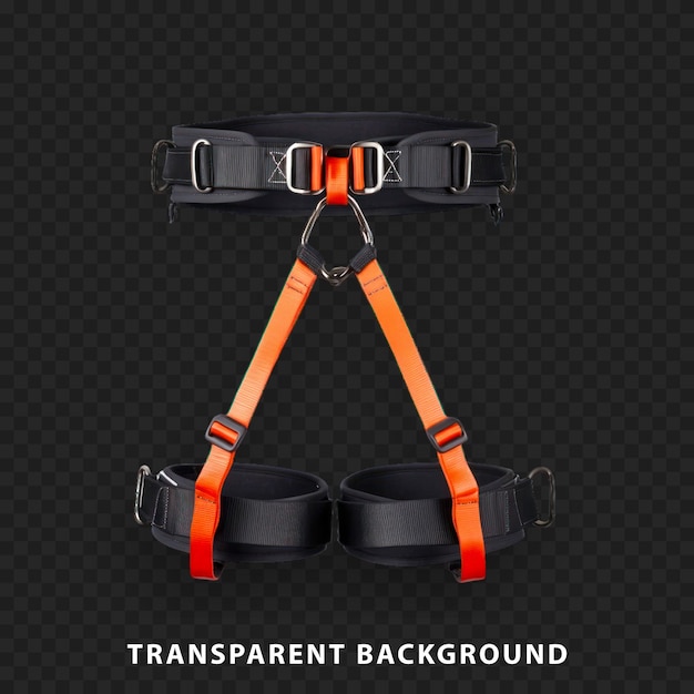 PSD climbing harness designed for safety isolated on a transparent background