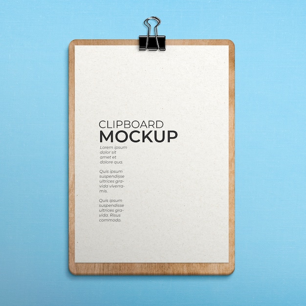 Clipboard on fabric surface mockup