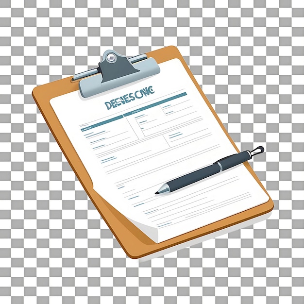 PSD clipboard isolated on transparent background