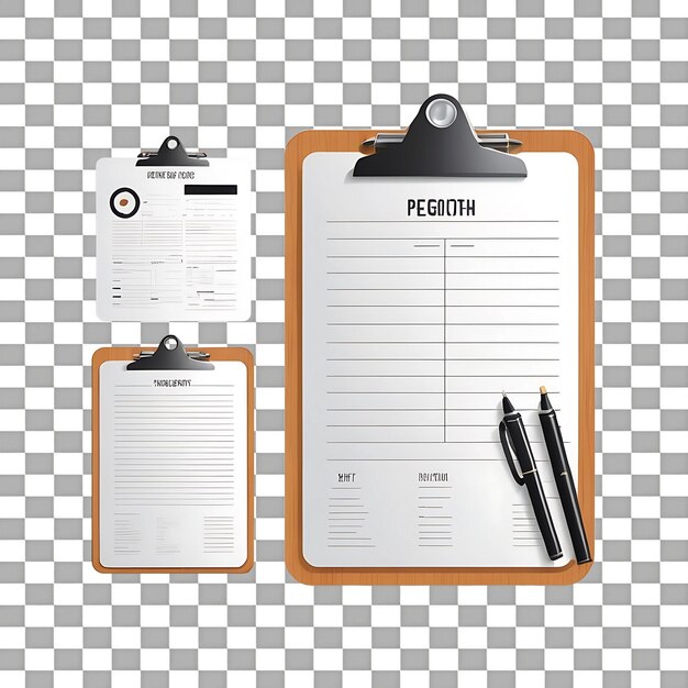 PSD clipboard isolated on transparent background