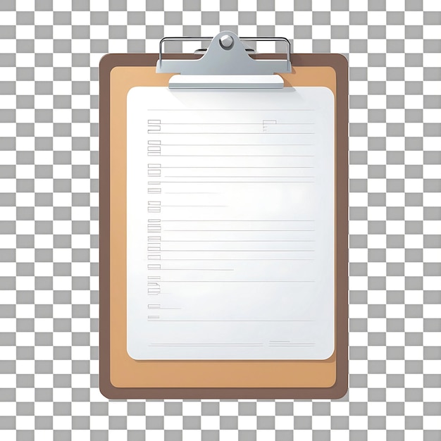 Clipboard isolated on transparent background