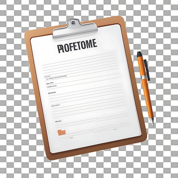 Clipboard isolated on transparent background