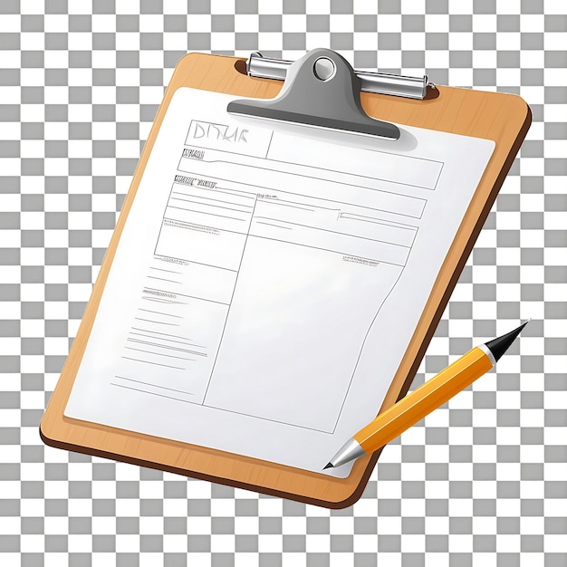 Clipboard isolated on transparent background