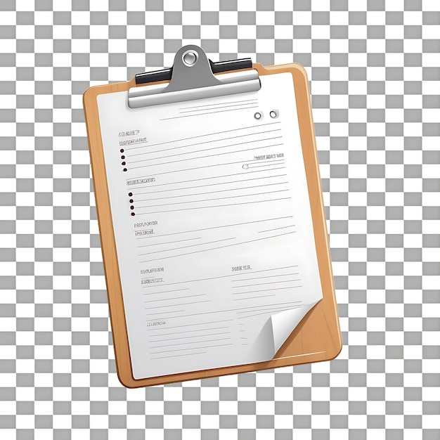 Clipboard isolated on transparent background