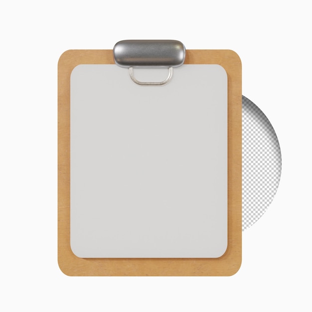 PSD a clipboard with a white clip