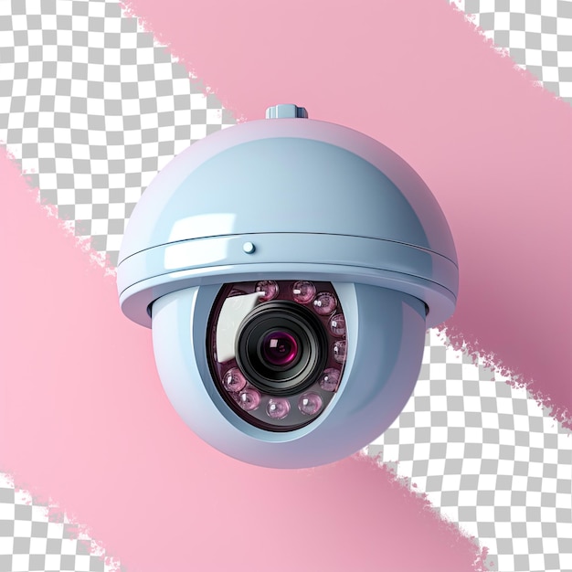 Clipped security camera on a transparent background