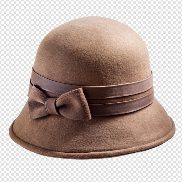 PSD cloche caps isolated on transparent background cut out