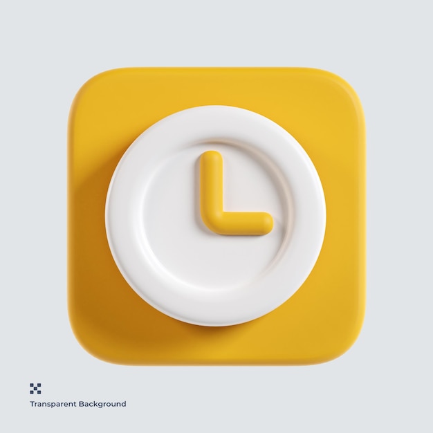 Clock 3d icon Illustration