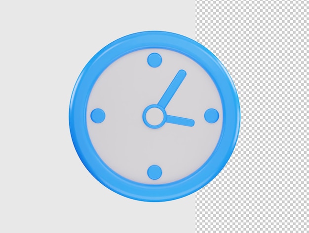 clock icon 3d rendering vector illustration