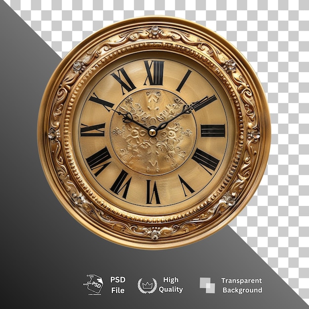 Clock isolated on transparent background