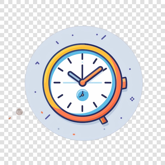 PSD clock realistic photo isolated on transparent background